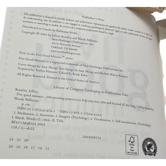 Five Good Minutes Book By Jeffrey Brantley & Wendy Millstine - Picture 3 of 7